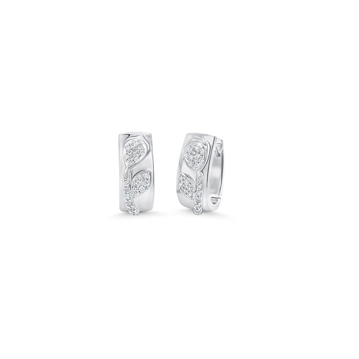 0.25 TCW Round Moissanite Diamond Huggie Earrings