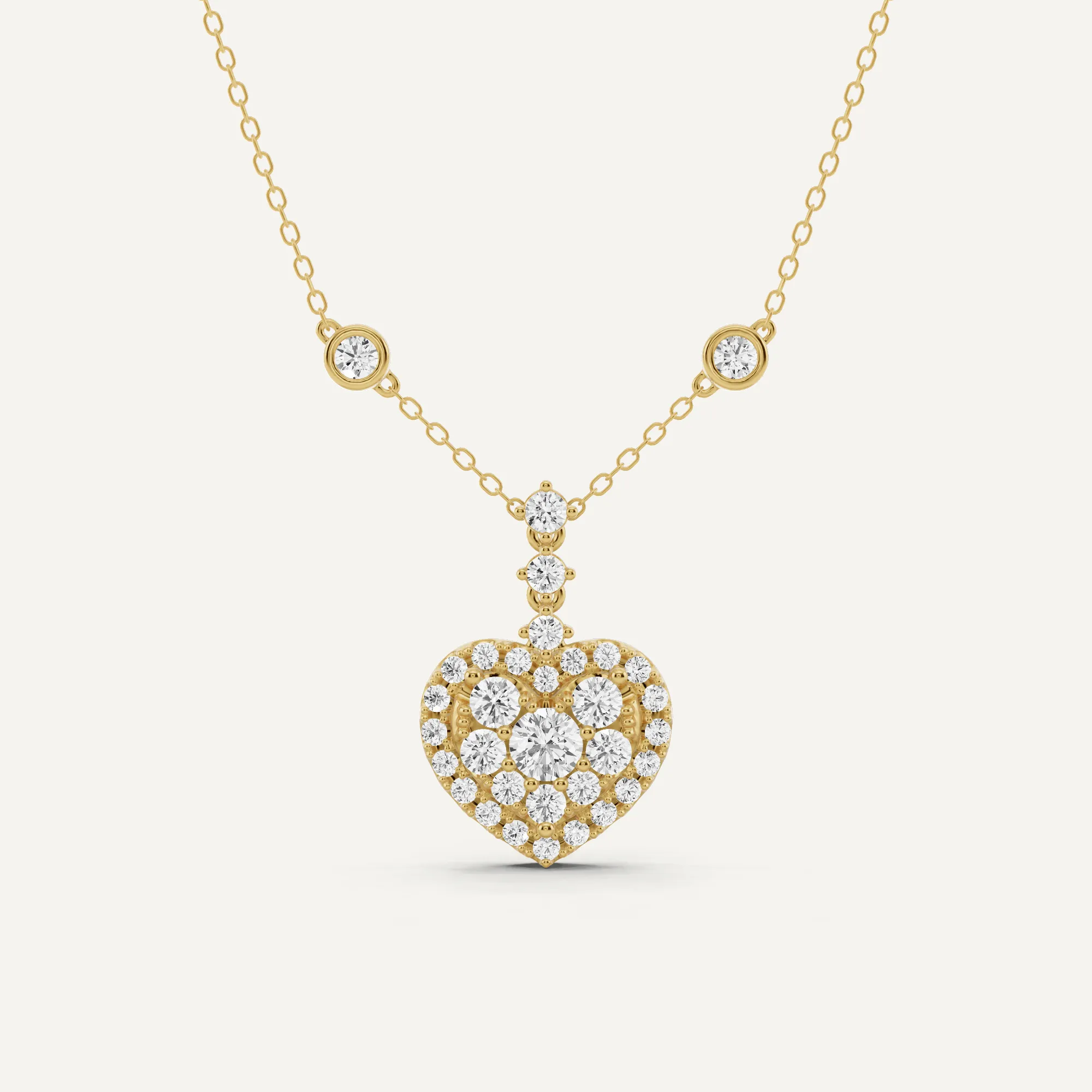 1 1/4 ctw Round Diamond Heart Fashion Pendant