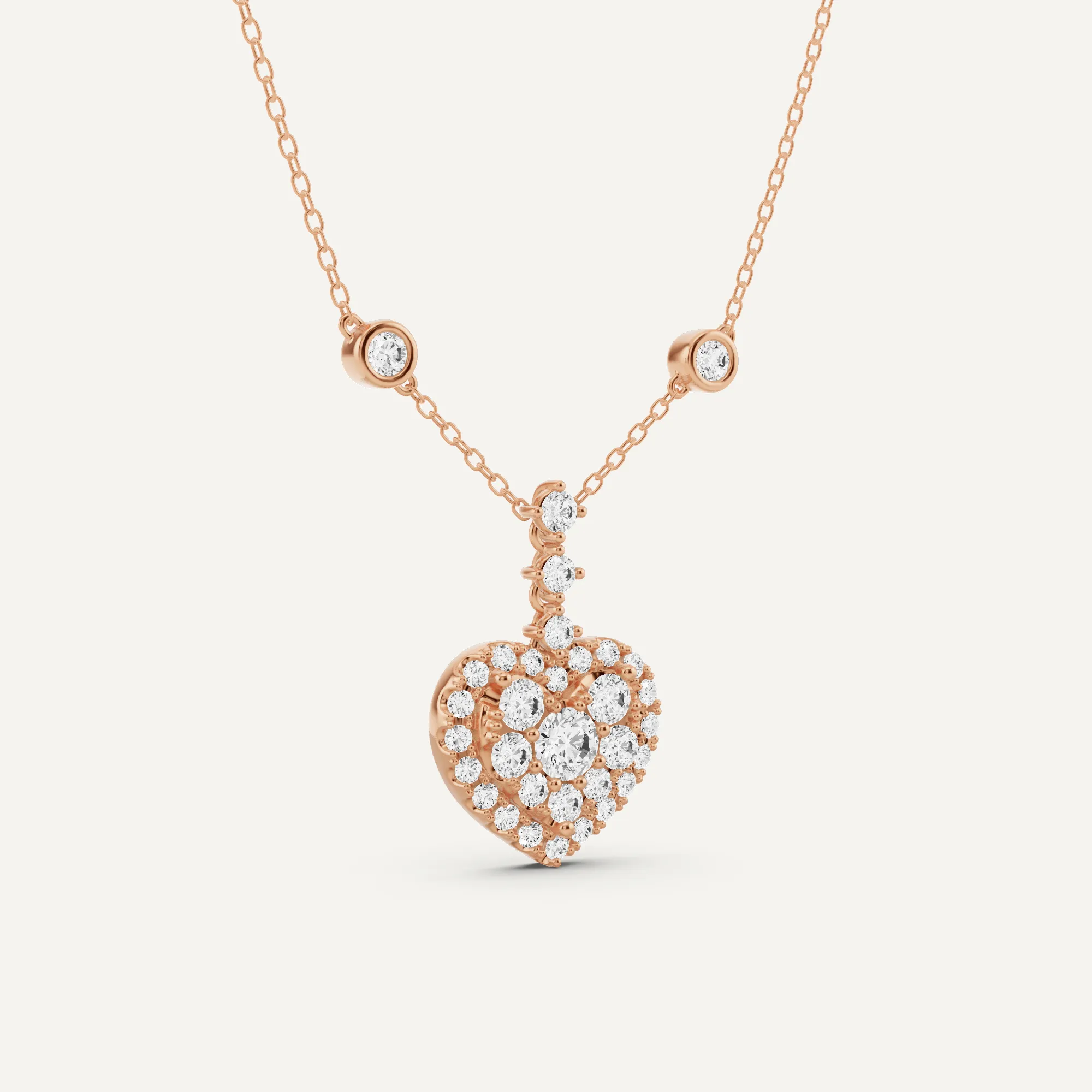 1 1/4 ctw Round Diamond Heart Fashion Pendant