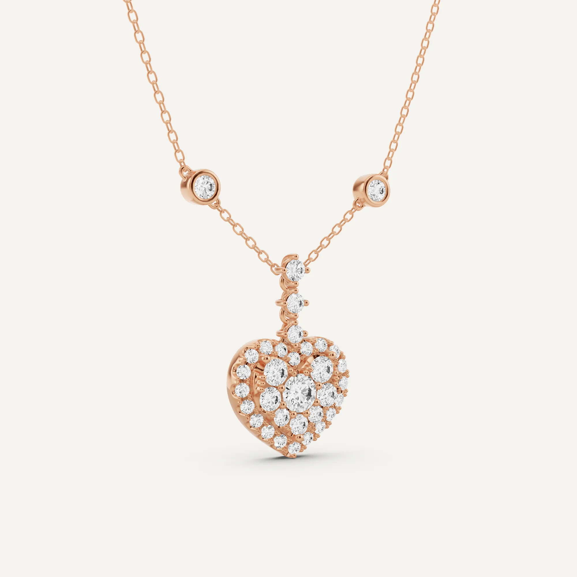 1 1/4 ctw Round Diamond Heart Fashion Pendant