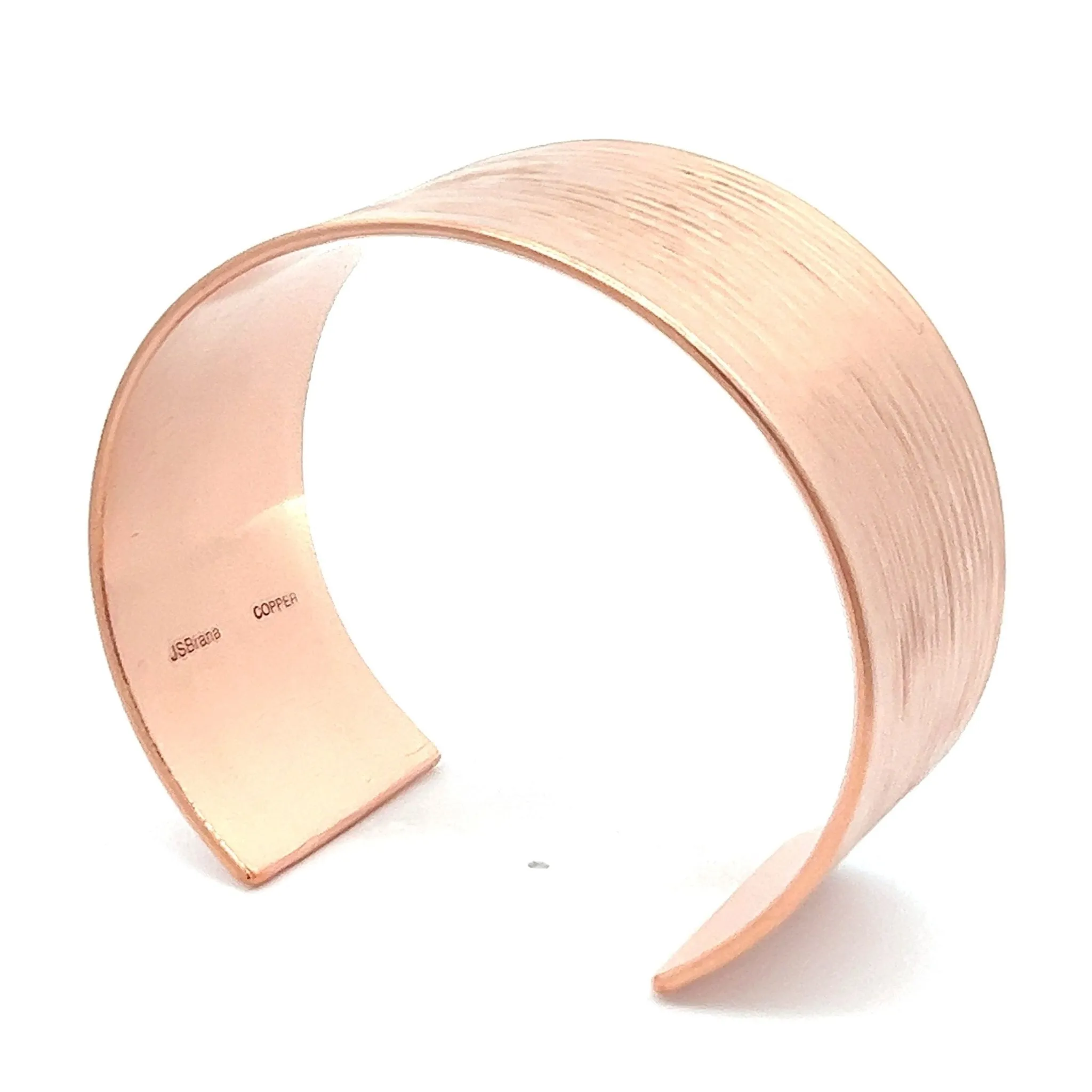 1 Inch Wide Bark Copper Cuff Bracelet - Solid Copper Cuff