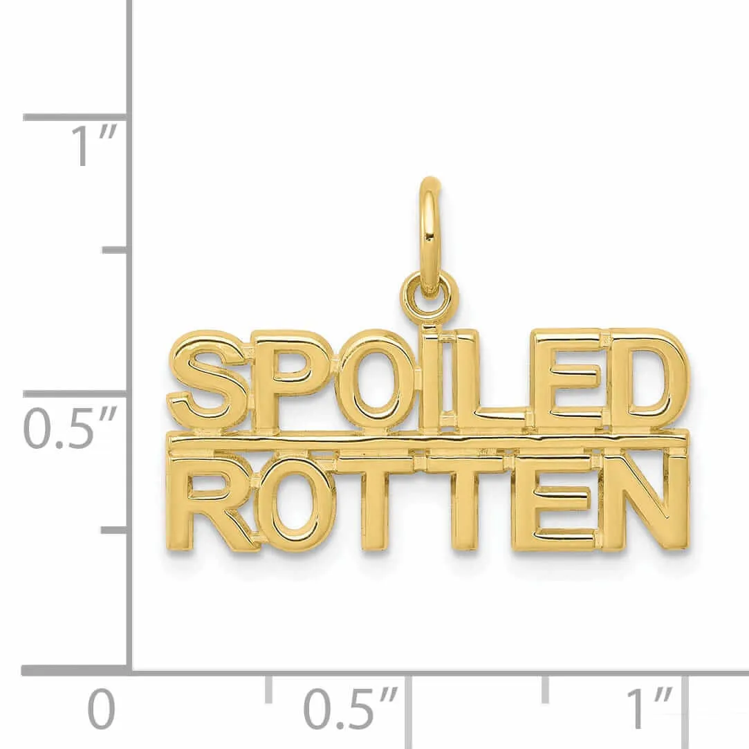 10k Yellow Gold Talking Spoiled Rotten Pendant