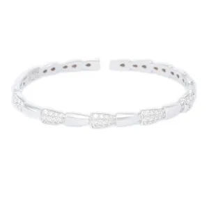 1.10ct 18k White Gold Diamond Bangle