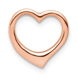 14K Rose Gold Polished Heart Design Chain Slide Pendant