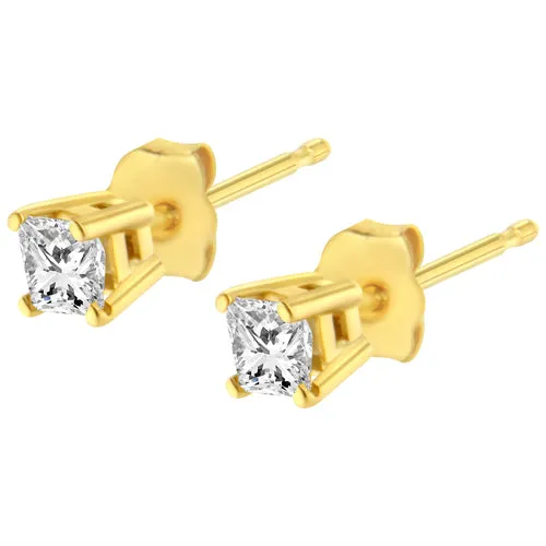 14k Yellow Gold 1/5ct TDW Princess-cut Diamond