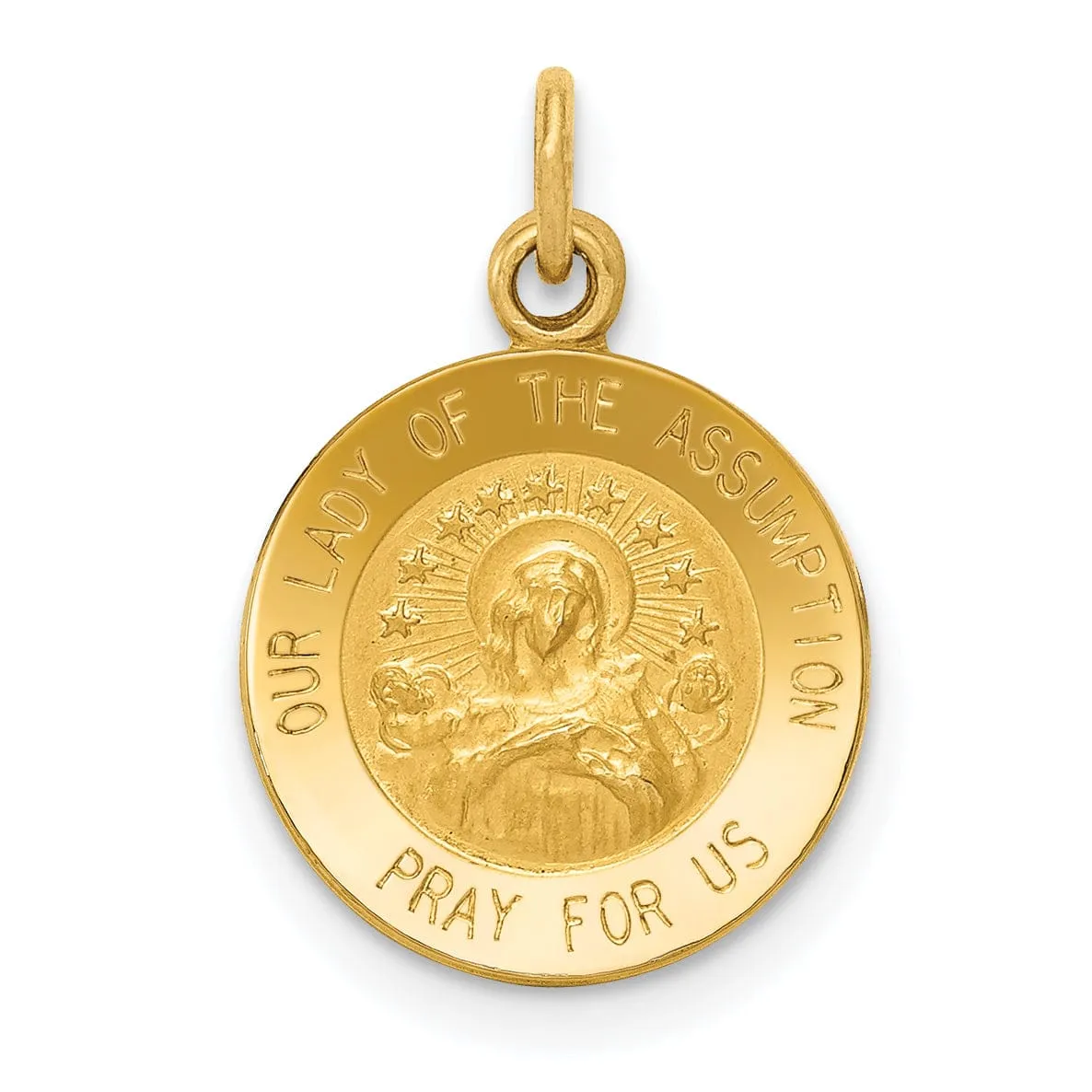 14k Yellow Gold Lady Of The Assumption Medal