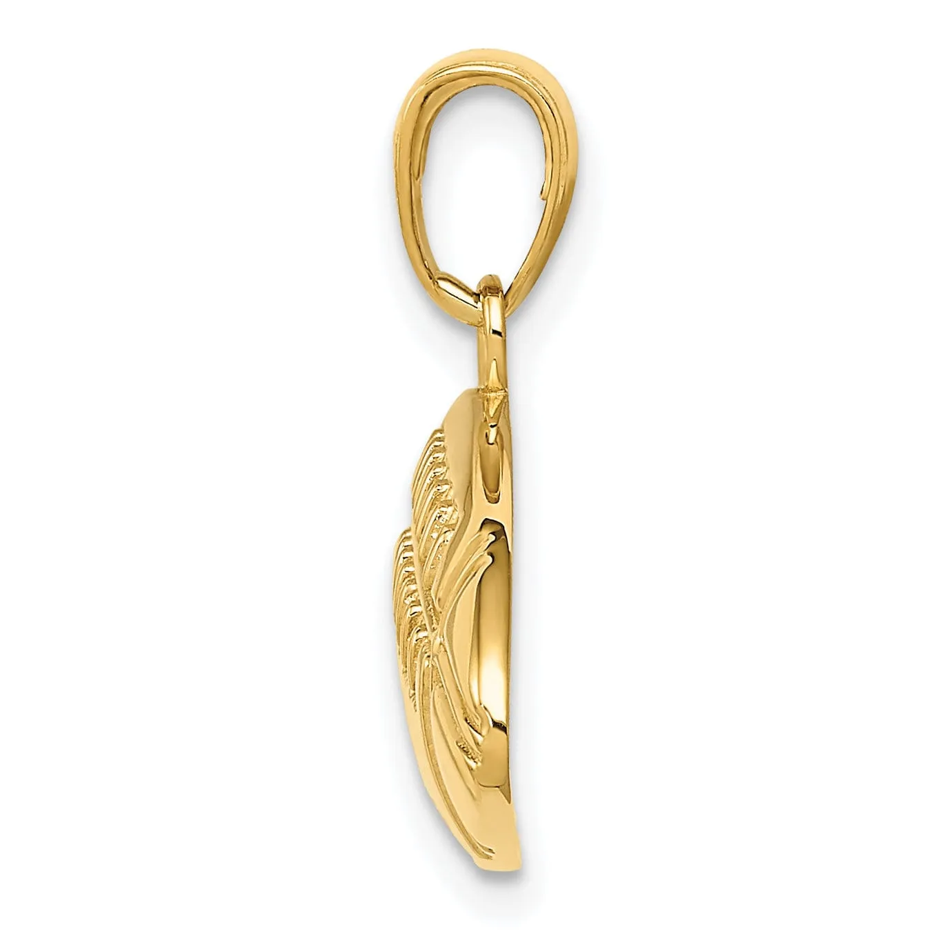 14k Yellow Gold Medium Size Football Pendant