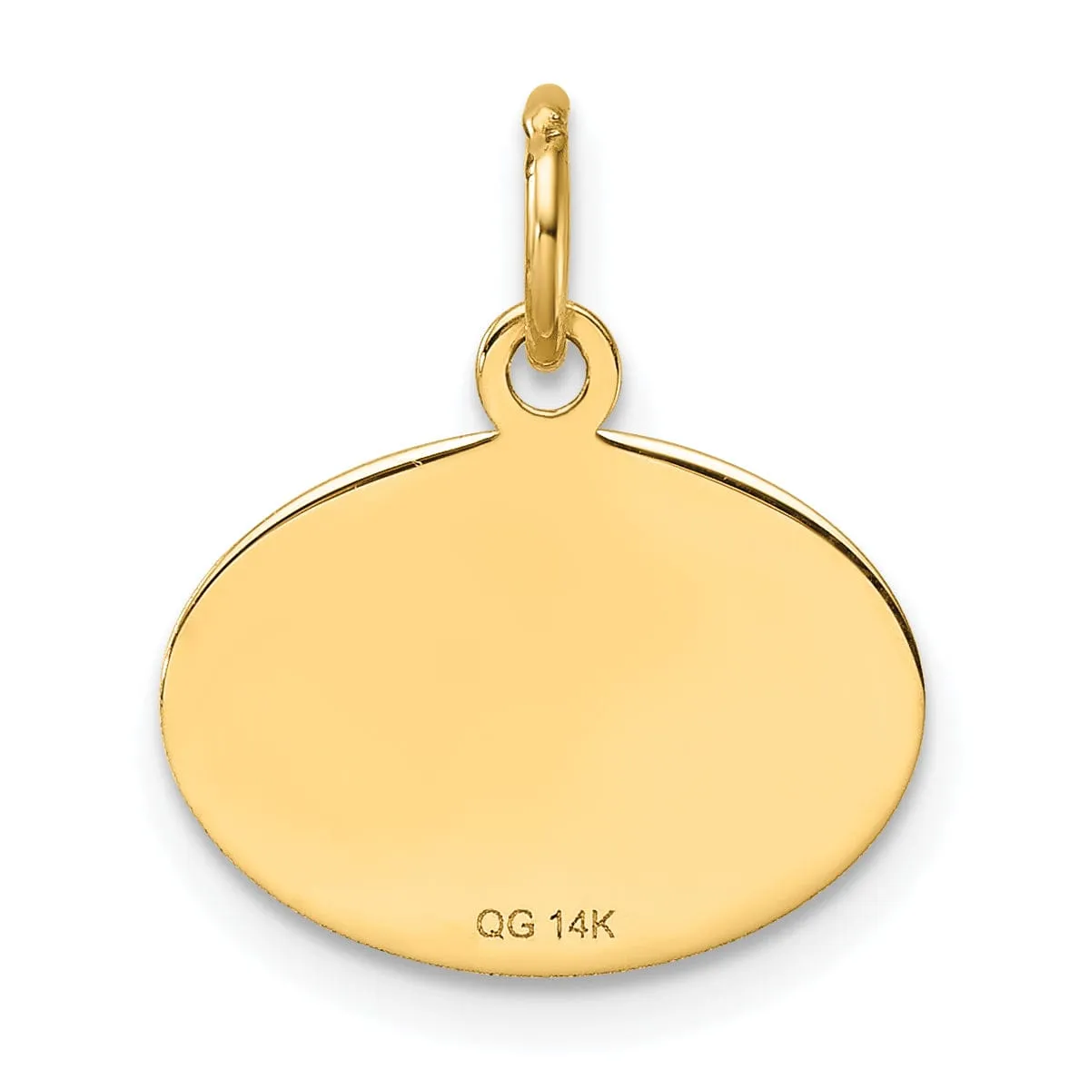 14K Yellow Gold Oval CLASS OF 2023 Charm - Polished Finish