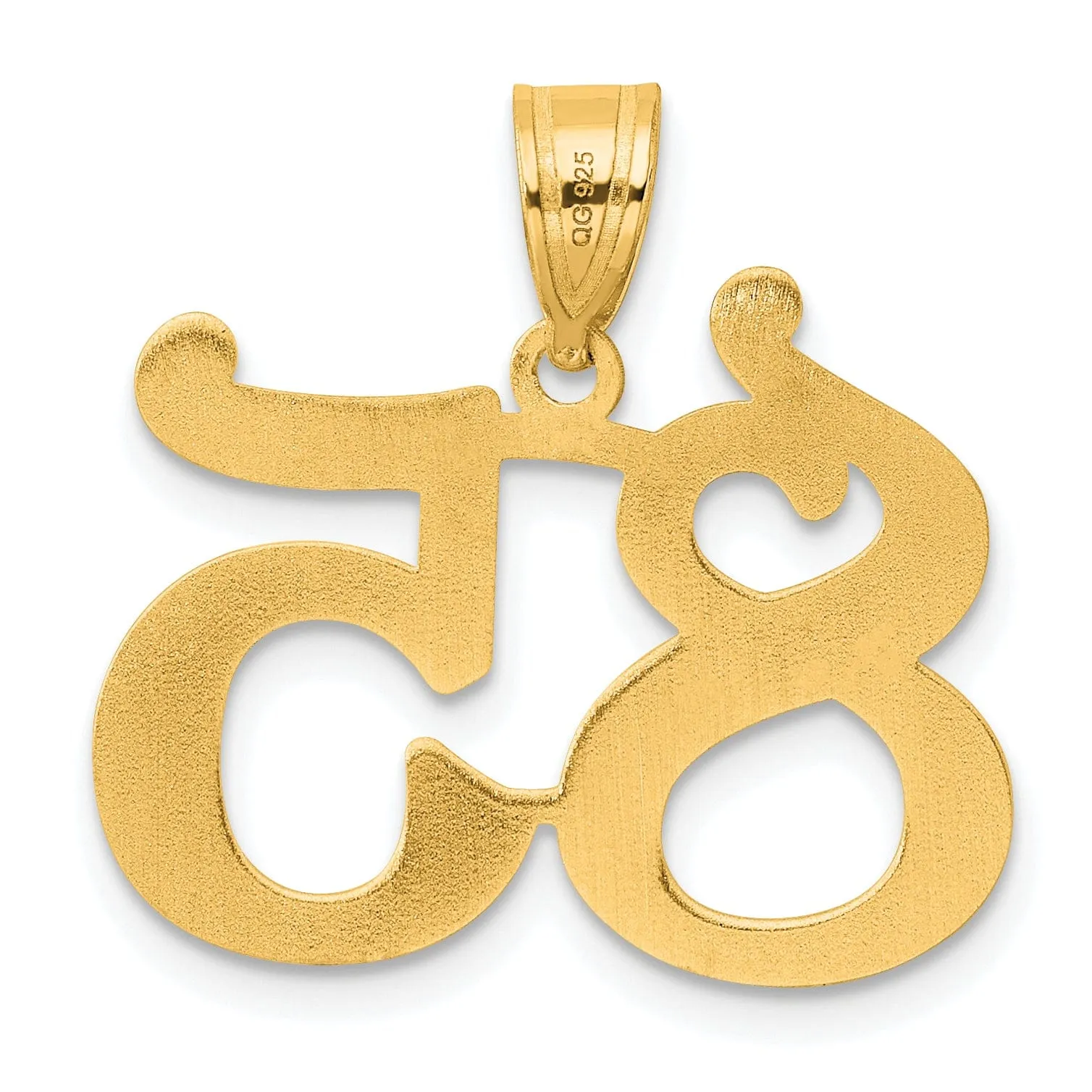 14k Yellow Gold Polished Finish Number 85 Charm Pendant