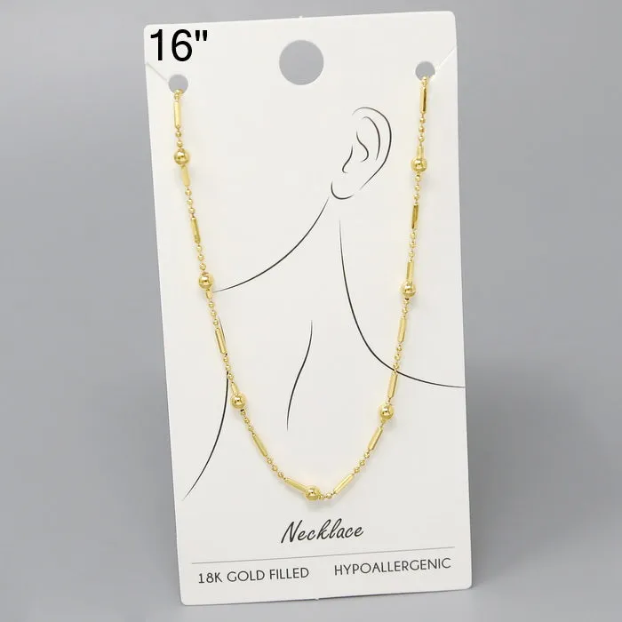 18K Gold Dipped Chain Necklace - 16"