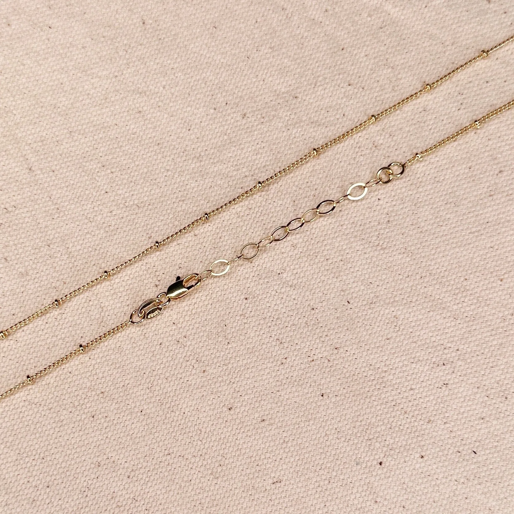 18k Gold Filled 1mm Satellite Chain in 16, 18, 20, 22 Length