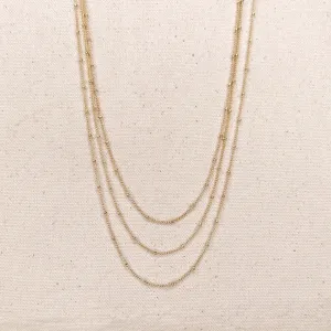 18k Gold Filled 1mm Satellite Chain in 16, 18, 20, 22 Length