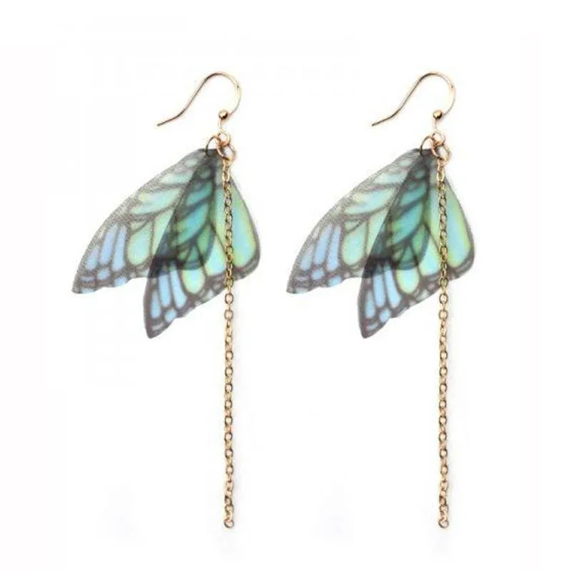 21 Designs Butterfly Wings Long Earrings