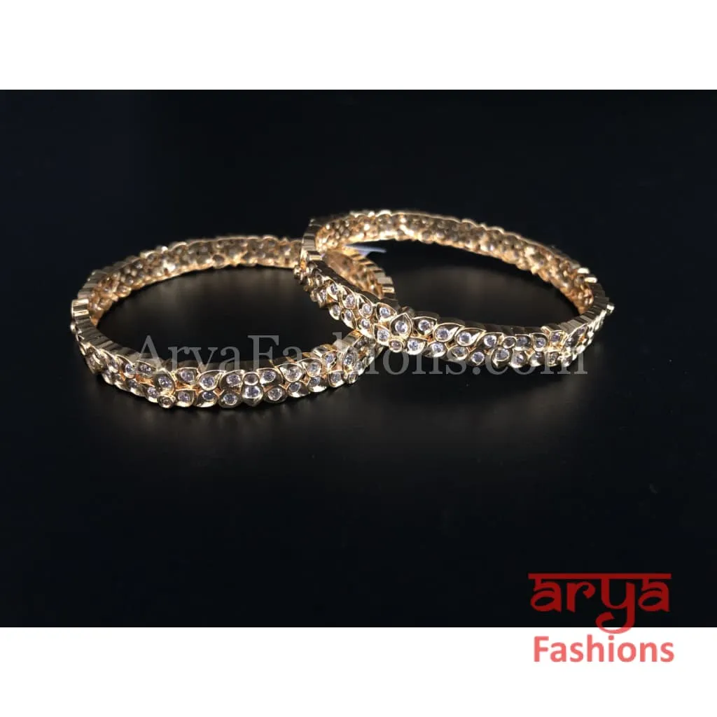 2.6 Elegant CZ Stones Bangles