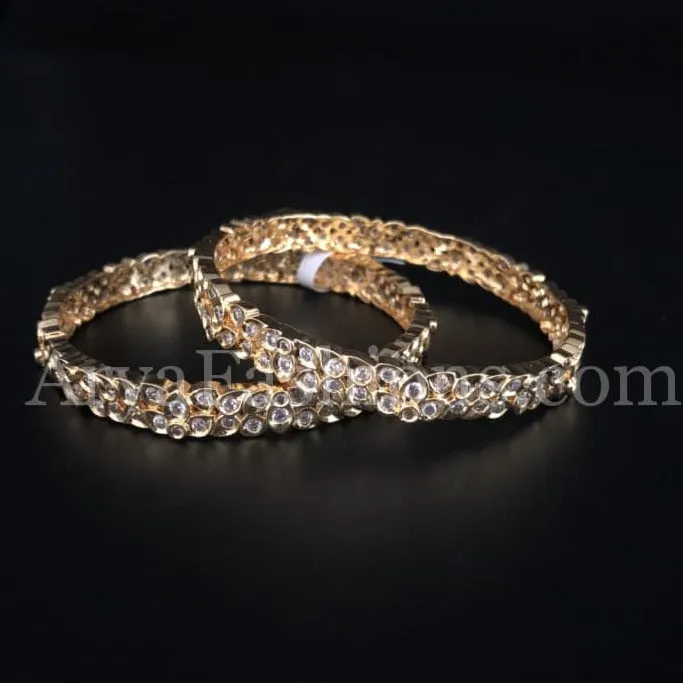 2.6 Elegant CZ Stones Bangles