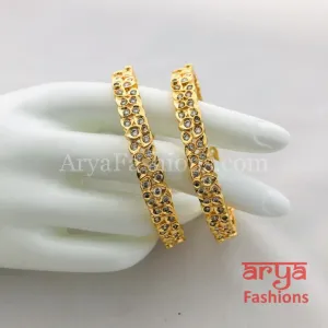 2.6 Elegant CZ Stones Bangles