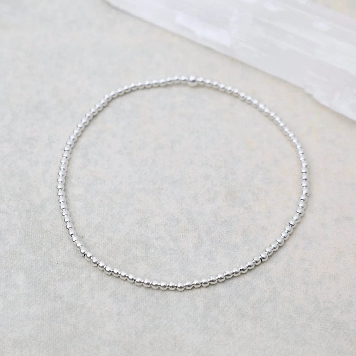 2mm Classic Ball Bracelet in Silver, Gold, or Two Tone