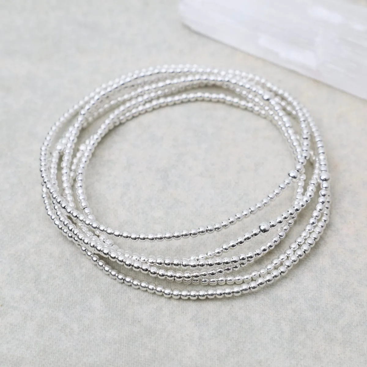 2mm Classic Ball Bracelet in Silver, Gold, or Two Tone