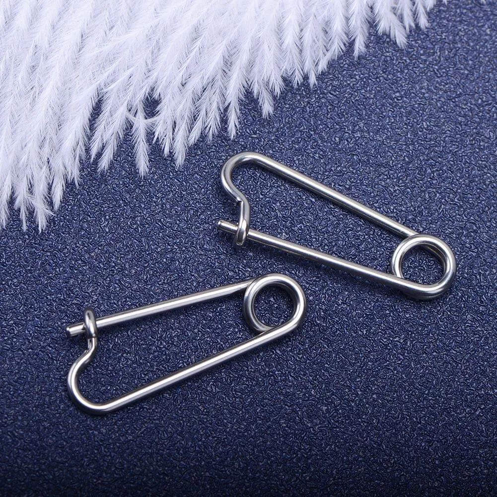 2PCS 14G 23mm 316L Stainless Steel Pin Nipple Rings