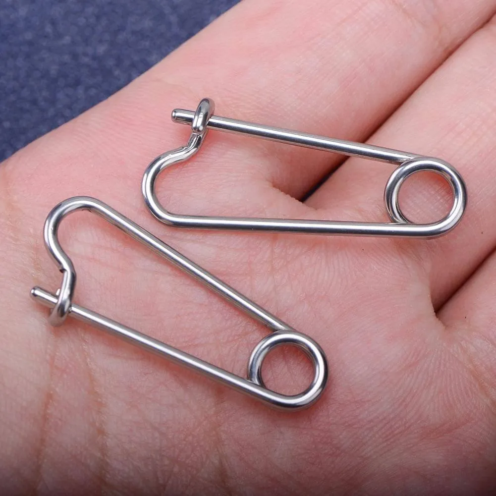 2PCS 14G 23mm 316L Stainless Steel Pin Nipple Rings