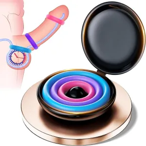 3 Pcs Different Sizes Multi-Coloured Silicone Penis Ring with Storage Box