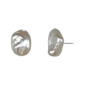 312-01 | STONE PEARL POST EARRING (WHITE)