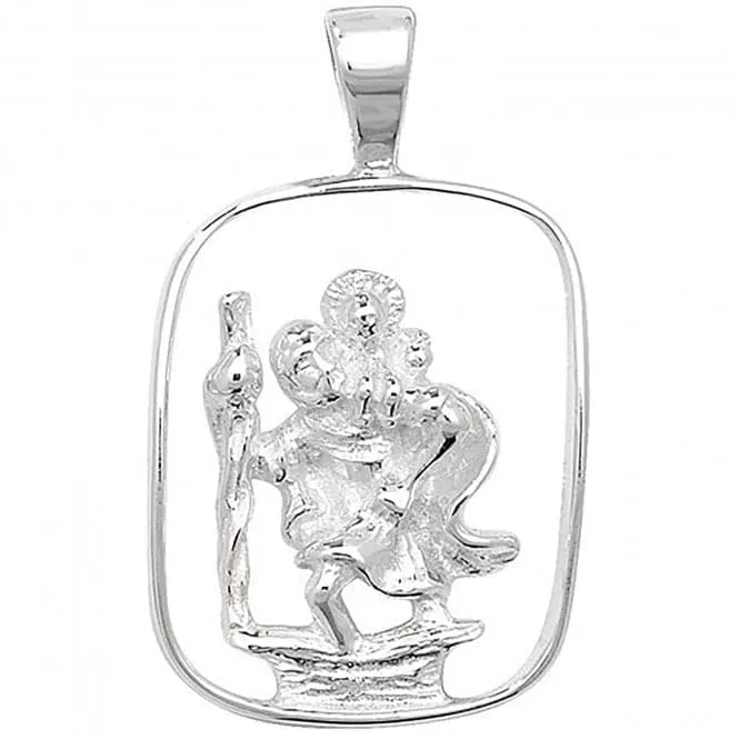 Acotis Silver Pendant Cut-Out St. Christopher G6790