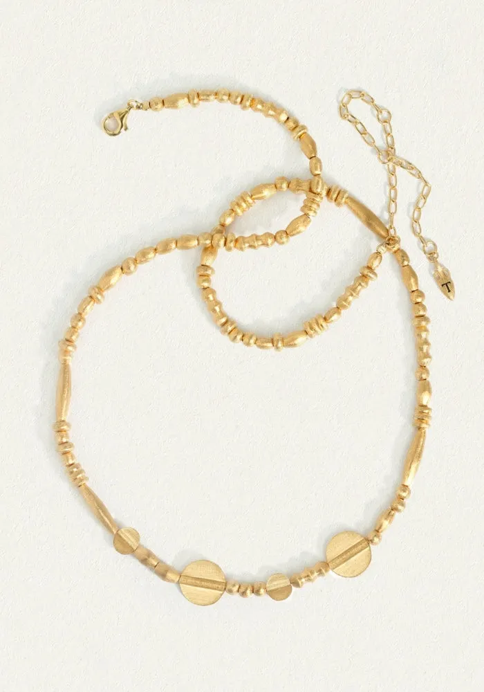 Aegean Disc Necklace Gold