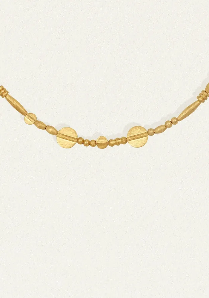 Aegean Disc Necklace Gold