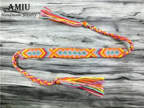 AMIU Friendship Bracelet Dropshipping Personalized Woven Rope String Hippy Boho Cotton Popular Bohemia Style For Women And Men