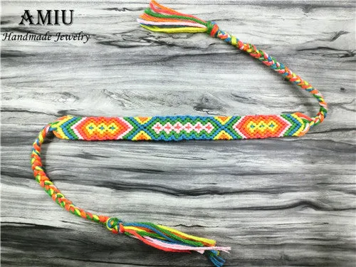 AMIU Friendship Bracelet Dropshipping Personalized Woven Rope String Hippy Boho Cotton Popular Bohemia Style For Women And Men