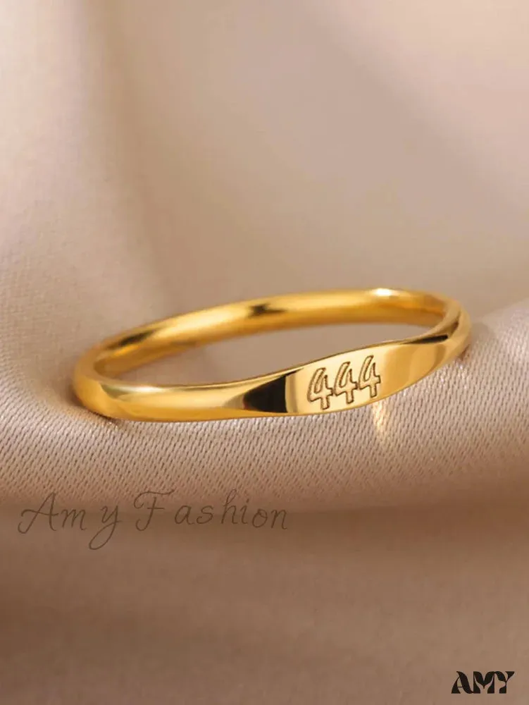 Amy Fashion - 1pc Fashionable Number Detail Ring