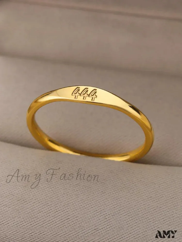 Amy Fashion - 1pc Fashionable Number Detail Ring