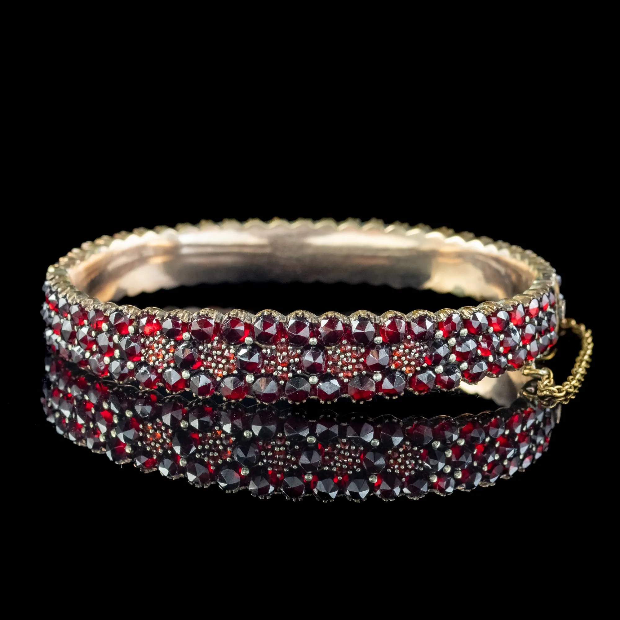 Antique Victorian Bohemian Garnet Bangle