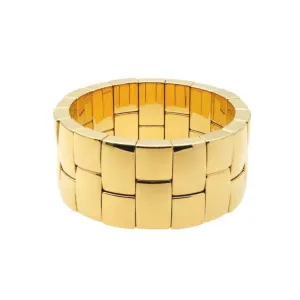 Aura Overlay 2 Row Stretch Bracelet by Roberto Demeglio