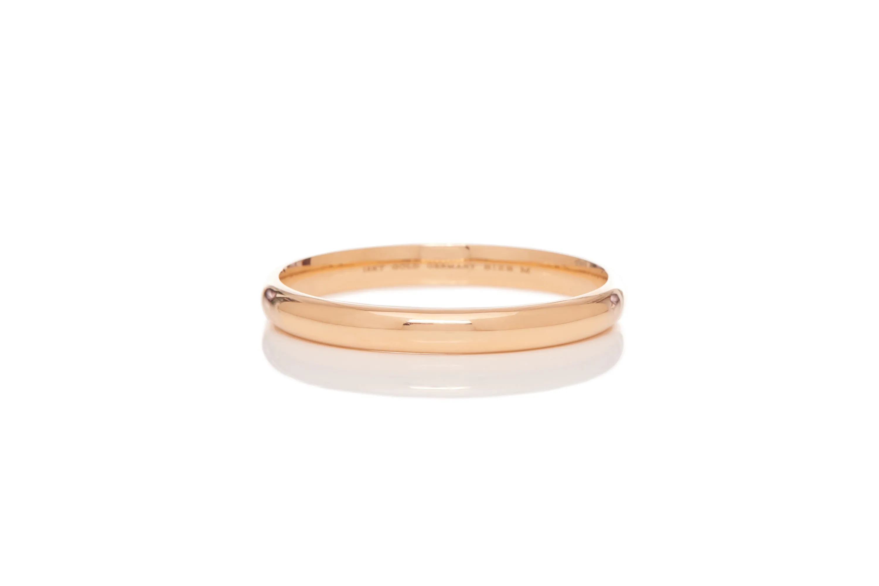 Bangle in 18K Rose Gold & Vitreous Ivory Enamel