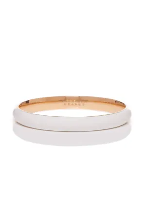 Bangle in 18K Rose Gold & Vitreous Ivory Enamel