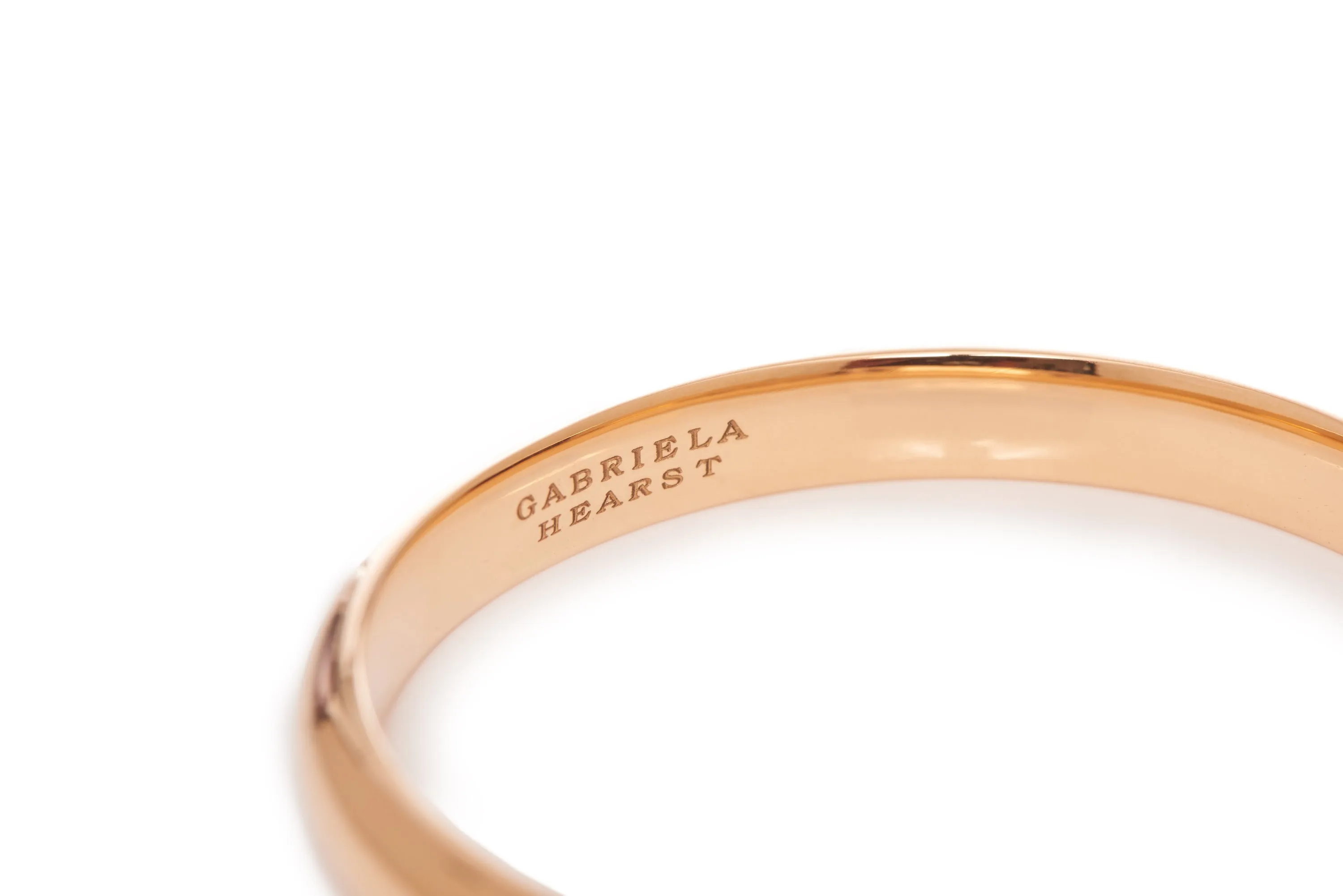 Bangle in 18K Rose Gold & Vitreous Yellow Enamel