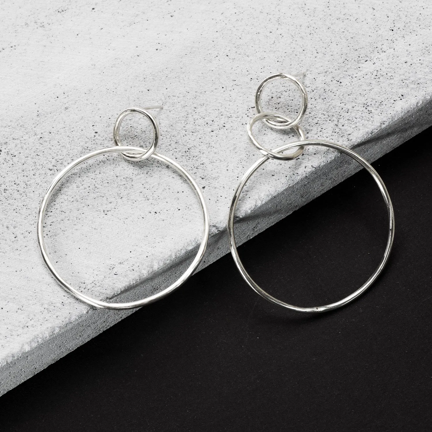 Be bold asymmetric Earrings - Silver