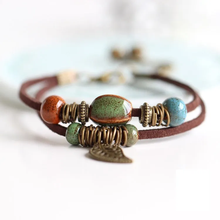 Bohemian ceramic bracelet