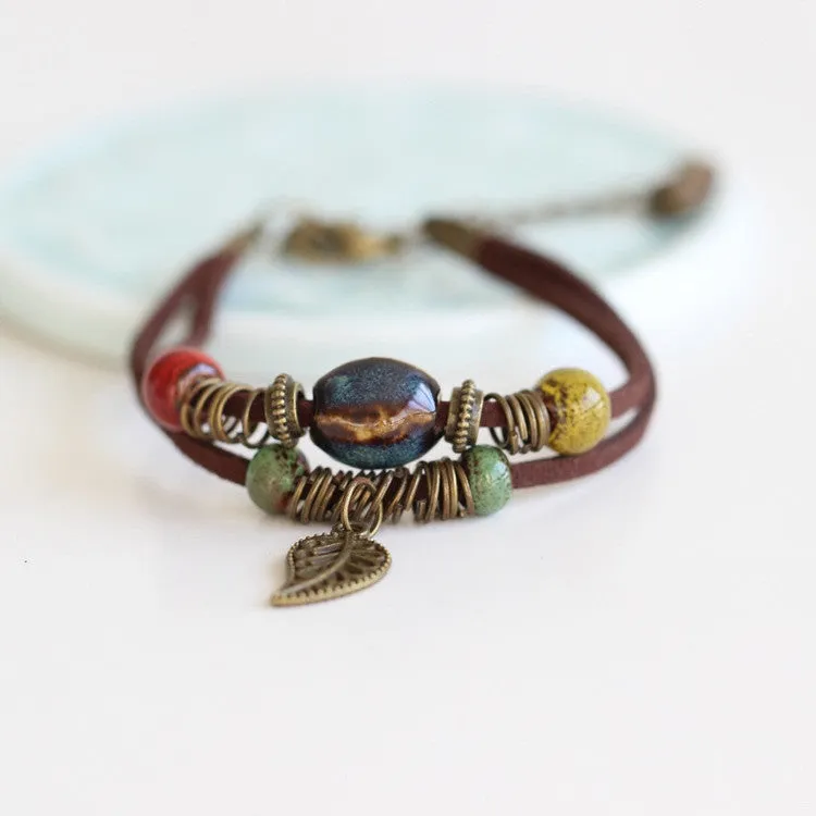 Bohemian ceramic bracelet