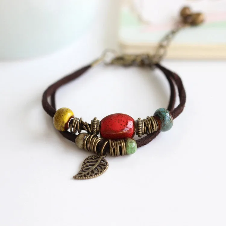 Bohemian ceramic bracelet