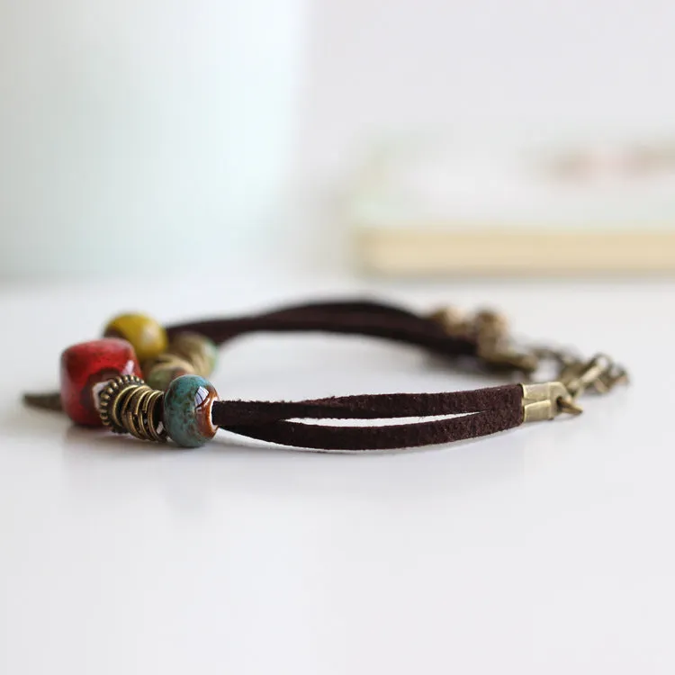 Bohemian ceramic bracelet