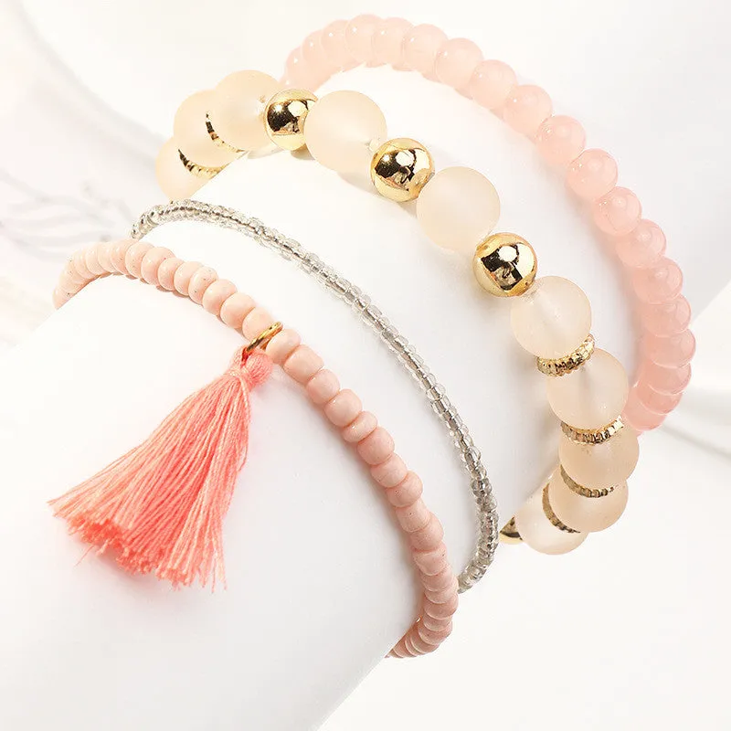 Bohemian Ethnic Candy Color Bracelet Retro Tassel Bracelet