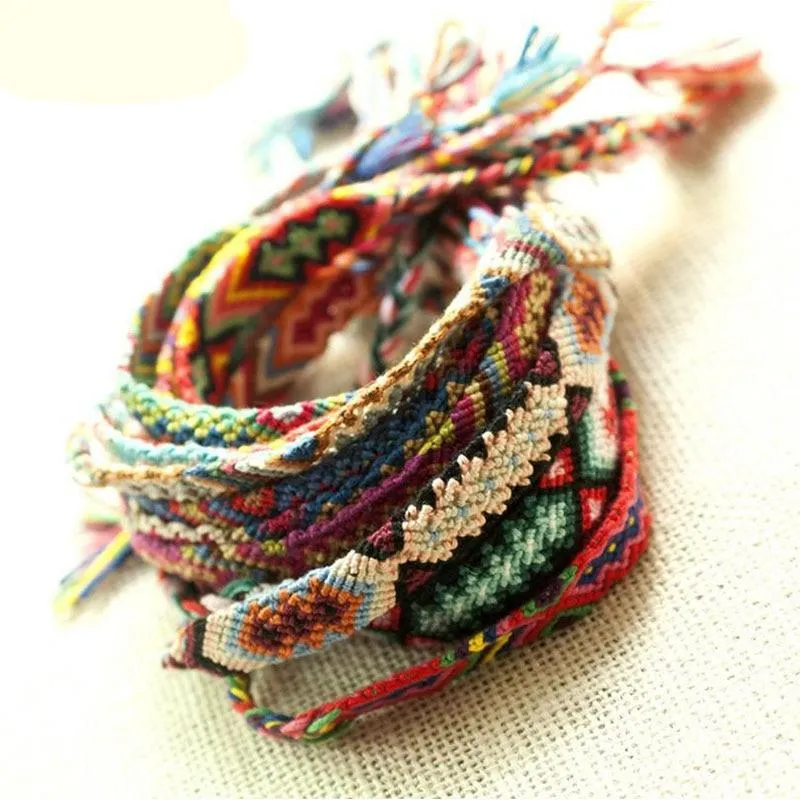 Bohemian Handmade Woven Rope Friendship Bracelets