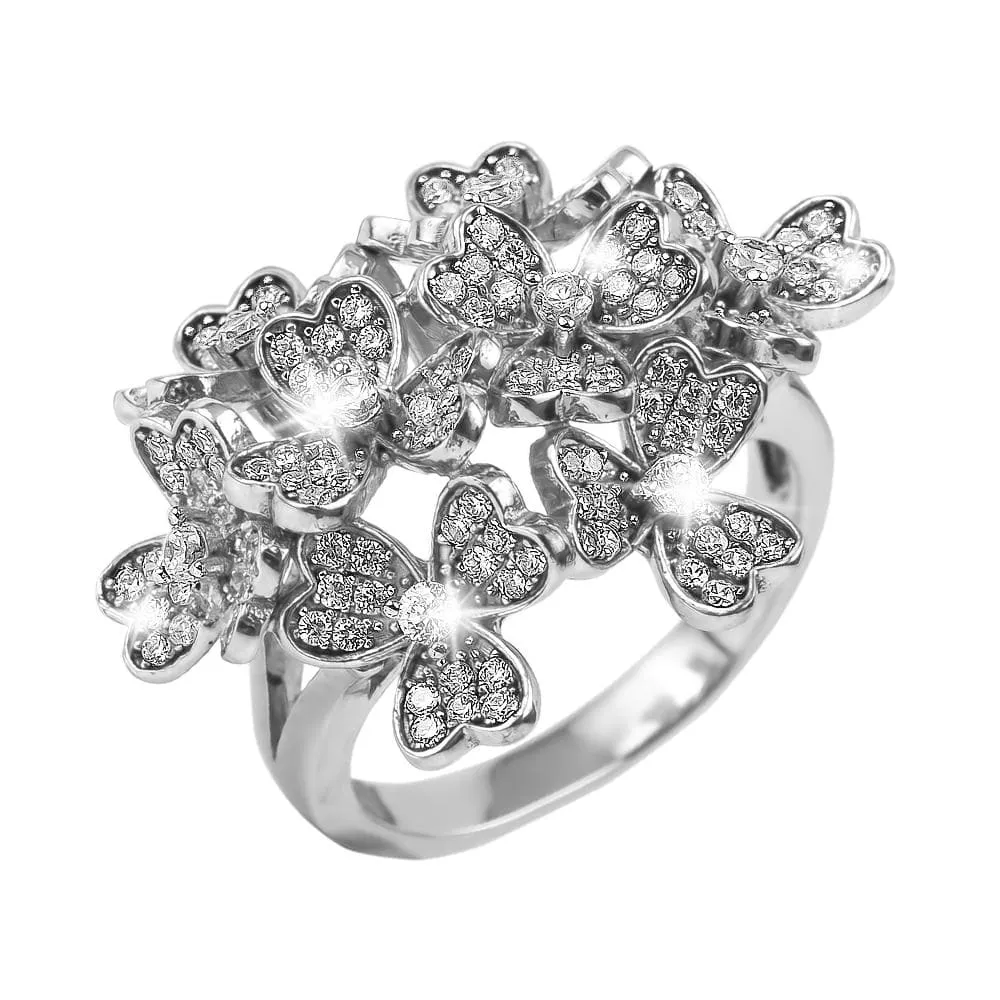 Bouquet Rhodium Ring