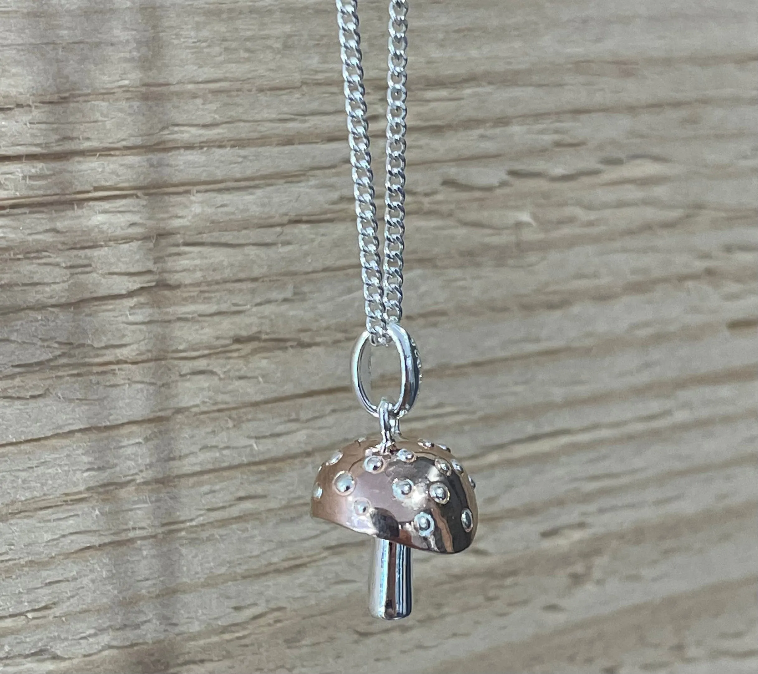 Charming Mushroom Pendant Necklace