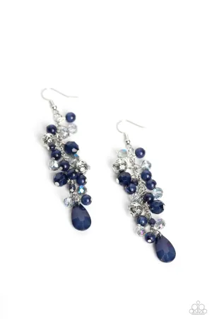 Cheeky Cascade - Blue Earrings