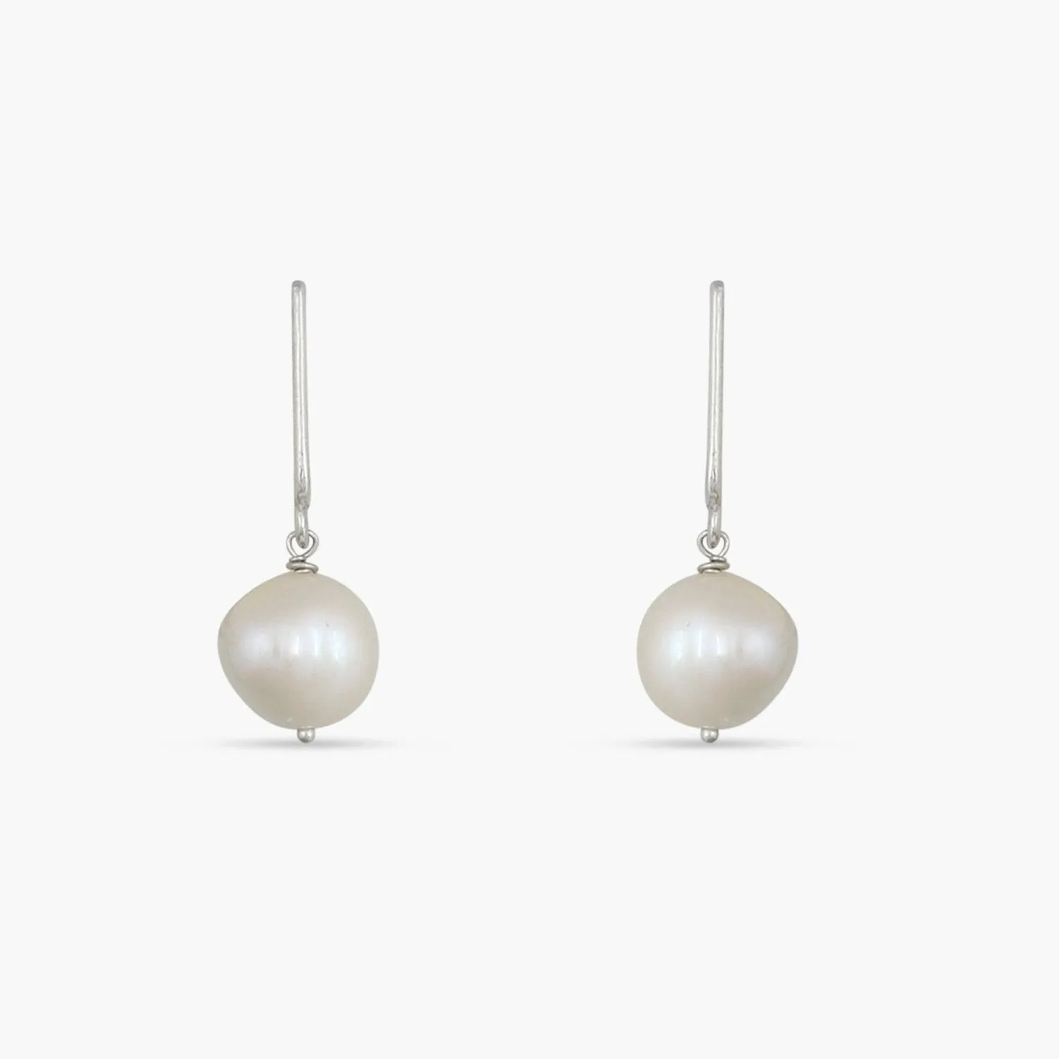 Classic Pearl Drop Silver Earrings