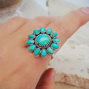 Cluster Turquoise Ring